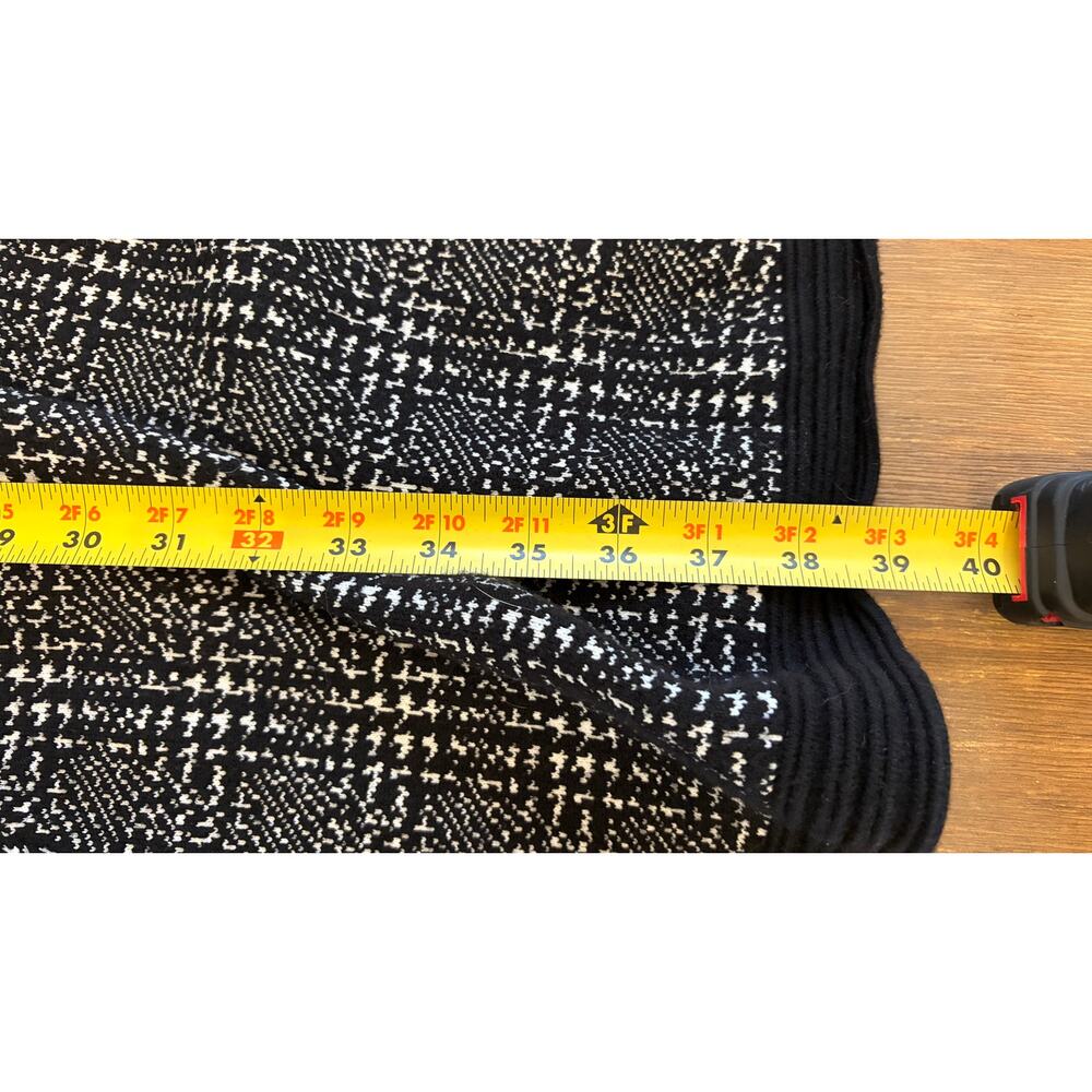 Kate Spade New York Black White Plaid Wool Blend Sleeveless Fit Flare Dress S - Picture 8 of 9